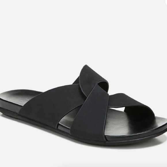 Naturalizer Genn-Flight Womens Faux Leather Slip On Slide Sandals (WIDE) - Picture 1 of 7